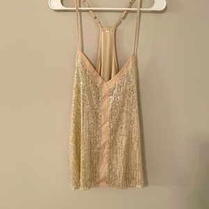 Cute sequin tank top NWOT size L